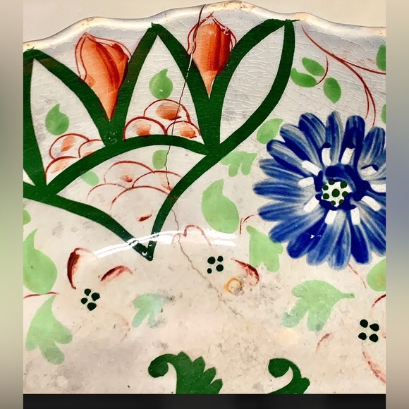 Early 19th Century Gaudy Welsh Unrecorded Green Floral Pattern "29" Bowl - Picture 5 of 10